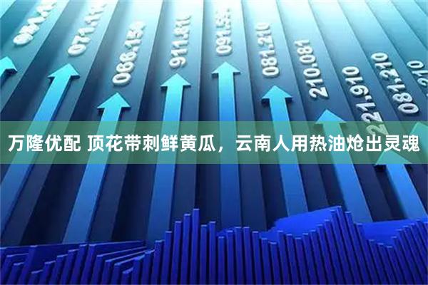 万隆优配 顶花带刺鲜黄瓜，云南人用热油炝出灵魂